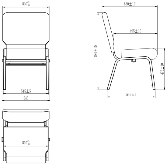 M04 stackable church chair-77