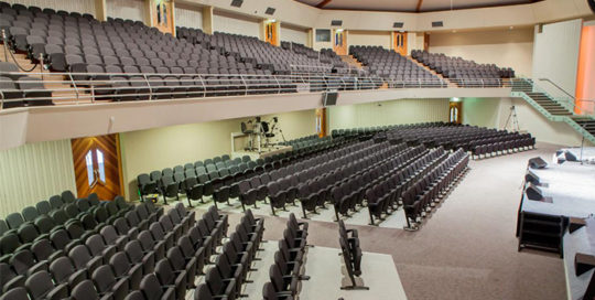 leadcom seating auditorium seating installation Harbourside Church, NZ